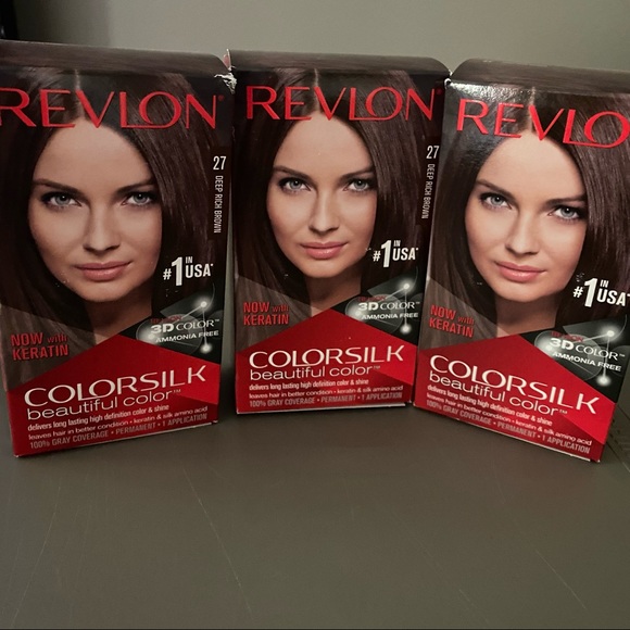 3 Pack Revlon Colorsilk Permanent Hair Dye Deep Rich Brown Hair Color Brunette - Picture 1 of 6